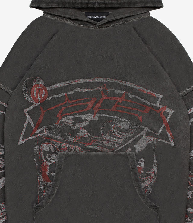 Shop Racer Worldwide 'Red' Hoodie Black at itk online store