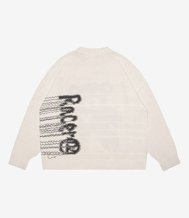 Shop Racer Worldwide Lullaby Bear Knit Sweater Beige at itk
