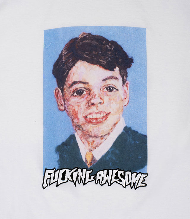 Shop Fucking Awesome Gino Felt Class Photo Tee White at itk online 