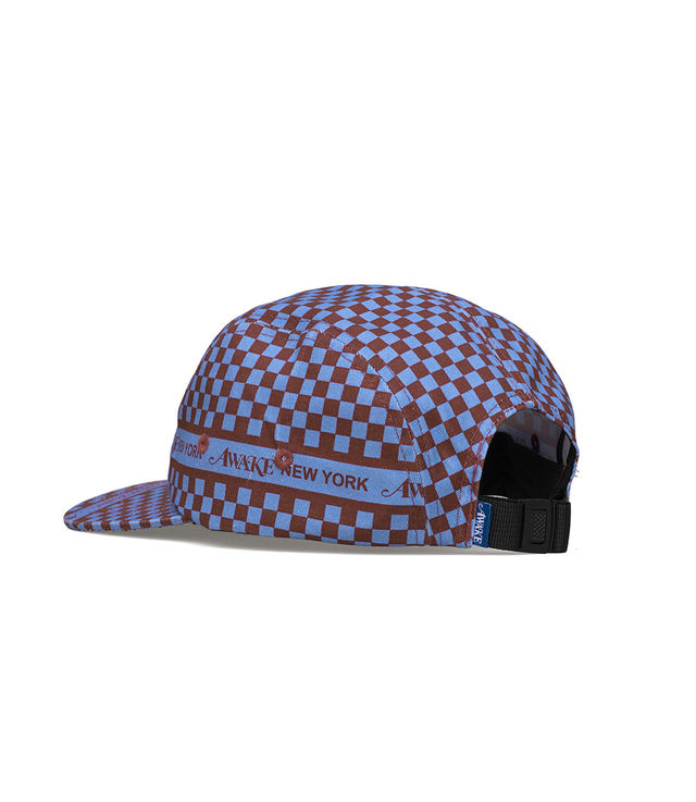 Shop Awake NY Checkered Logo 5 Panel Cap Purple at itk online store