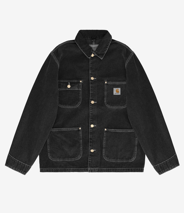 Shop Carhartt WIP OG Chore Coat 'Norco' Denim Black Heavy