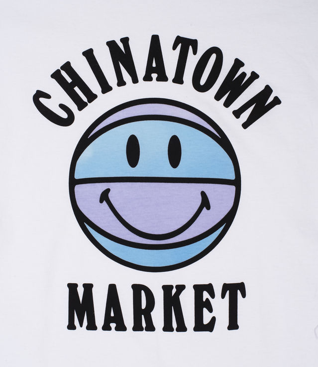 Shop Chinatown Market Ultraviolet Smiley Basketball T-Shirt