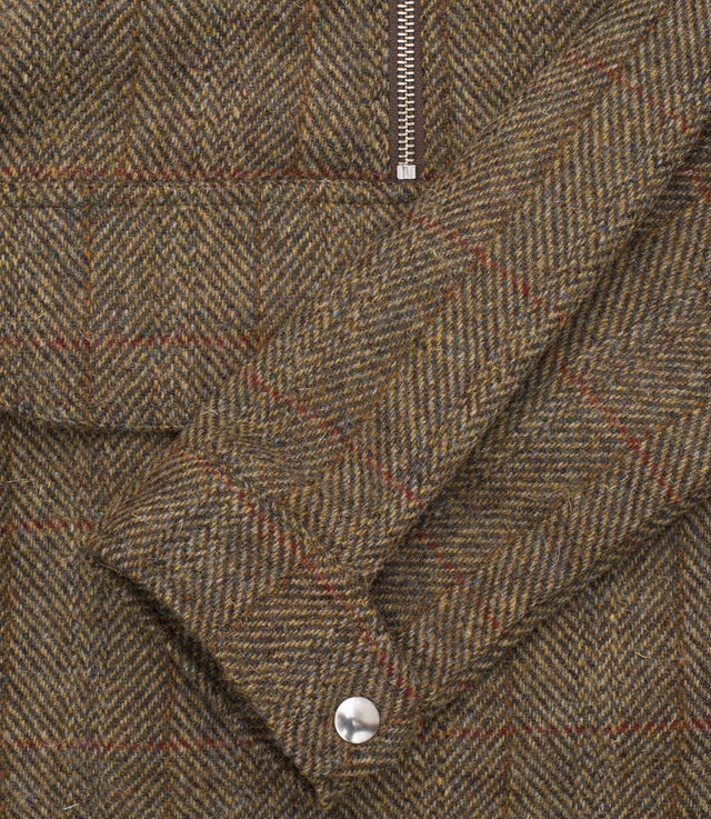 Shop Pop Trading Company DRS Half Zip Jacket Harris Tweed at itk 