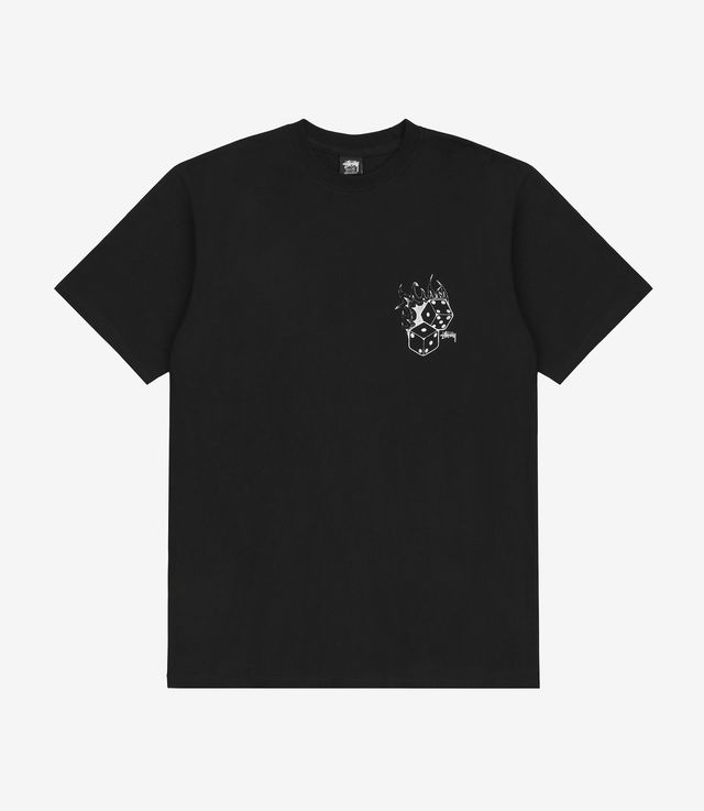 【完売間近】 Stussy Fire Dice T-Shirt Shop Stussy Fire Dice Tee Black at itk online store