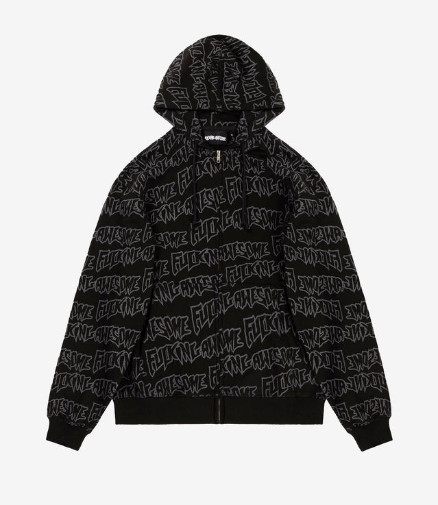 【FUCKING AWESOME】AOP STAMP ZIPPED HOODIE REFLECTIVE AOP Stamp Zipped Hoodie – Fucking Awesome