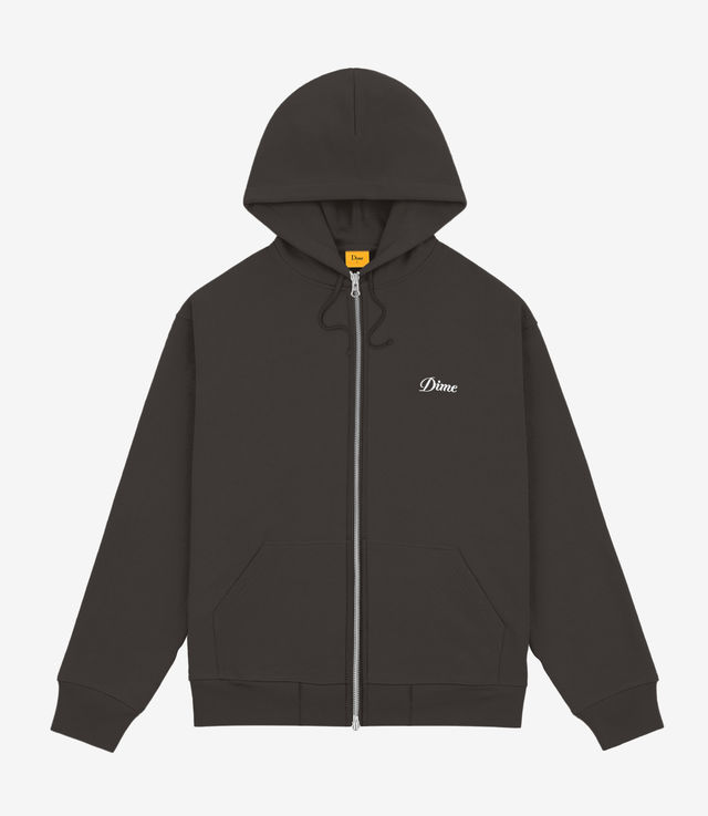 Shop Dime Cursive Zip Hoodie Vintage Black at itk online store