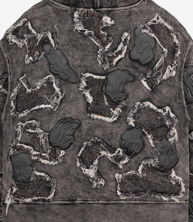 Shop Racer Worldwide Definitive Patch Hoodie Grey at itk