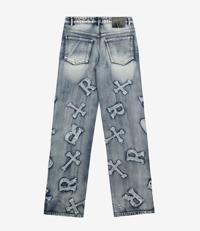 Shop Racer Worldwide Patch Jeans Washed Ice at itk online store