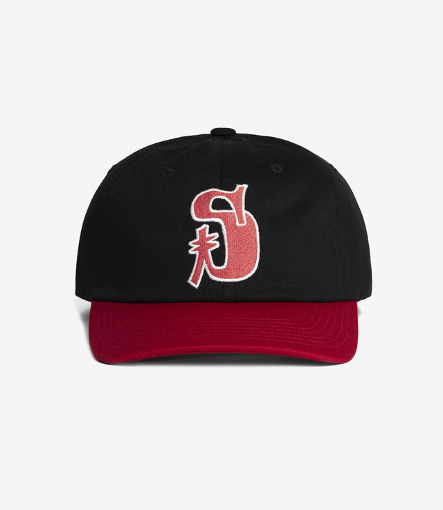 Shop Stussy Vintage S Low Pro Cap Black/Red at itk online store