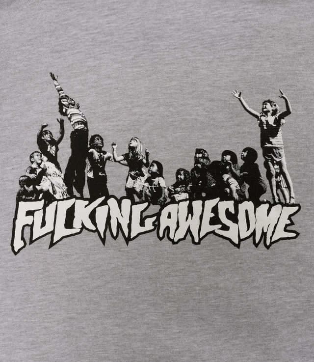 Shop Fucking Awesome Hug The Earth Hoodie Heather Grey at