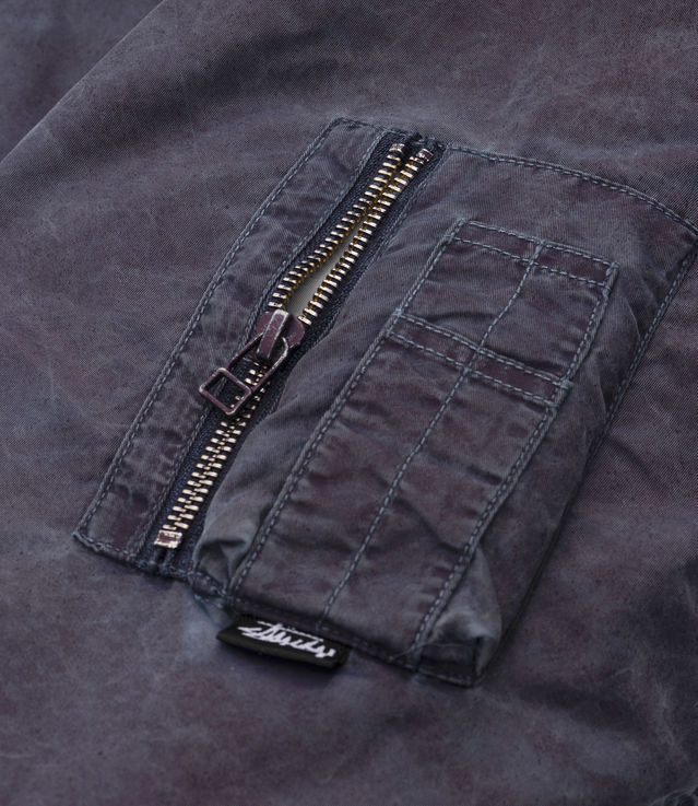 Shop Stussy Dyed Nylon Bomber Navy at itk online store