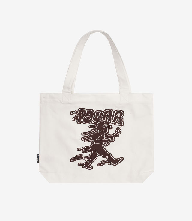 Shop Polar Skate Co Liquid Man Tote Bag Ecru at itk online store