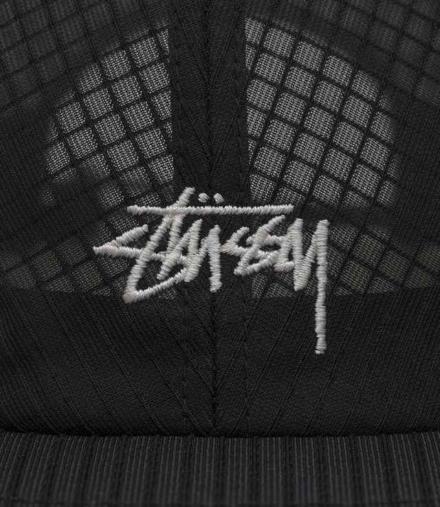Shop Stussy Grid Mesh Warm Up Cap Black at itk online store