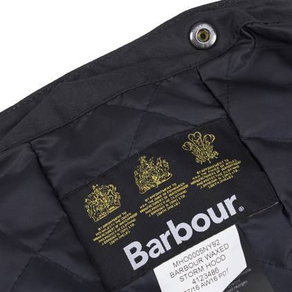 barbour wax storm hood olive