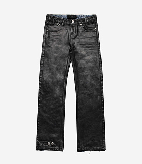 Racer Worldwide Coated Slim Low-Waist Denim Black