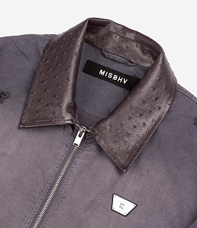 MISBHV 1997 Paint Splatter Canvas Work Jacket Faded Black