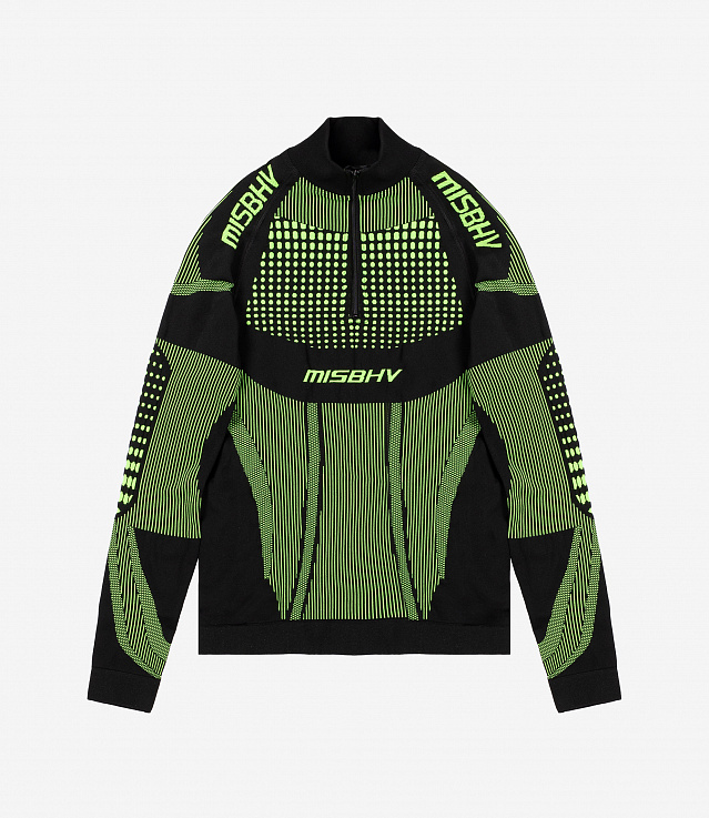 Shop MISBHV Sport Europa Quarter-Zip Longsleeve Black/Green