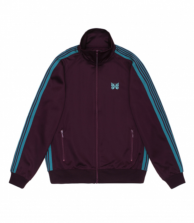 Shop Needles Track Jacket Poly Smooth Bordeaux at itk online store