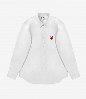 Comme des Garçons Play Red Heart Basic Shirt White