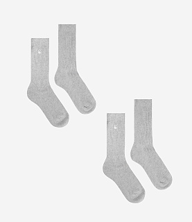 Carhartt WIP Madison Logo Pack Socks Ash Heather