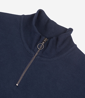 Armor-Lux Heritage Troyer Sweatshirt Deep Navy Blue