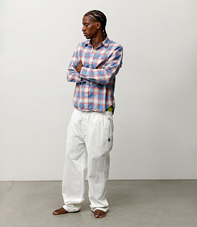 Stussy Beach Ombre Plaid Shirt Blue