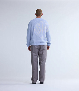 New Amsterdam Surf Association Big Logo Crewneck Baby Blue/Ecru