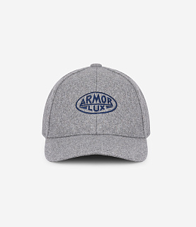 Armor-Lux Logo Embroidered Cap Grey