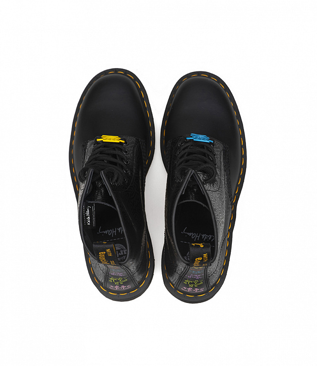 keith haring 1460 smooth leather lace up boots