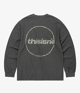 Thisisneverthat C-Logo Wale L/S Tee Charcoal