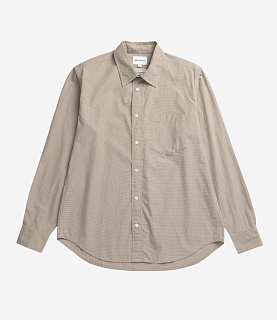 Norse Projects Kongshoved Poplin Micro Check Shirt Oatmeal