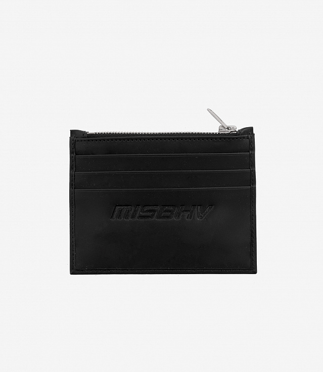 MISBHV Monogram Zip Cardholder - Black
