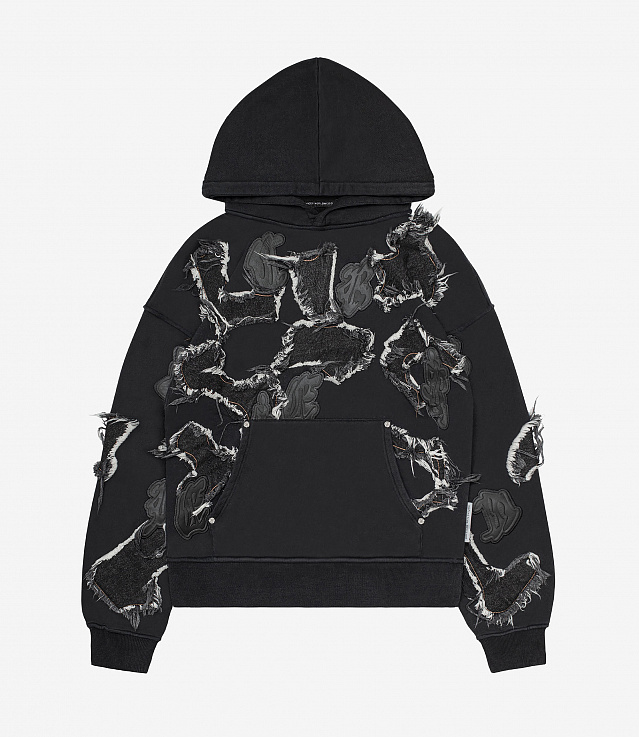 Shop Racer Worldwide Definitive Patch Hoodie Black at itk