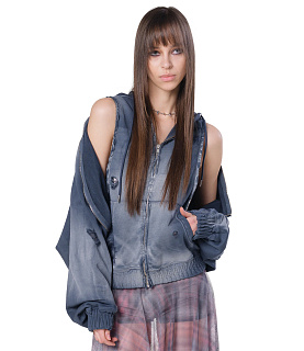 Racer Worldwide Bat-Wing Hoodie Washed Navy