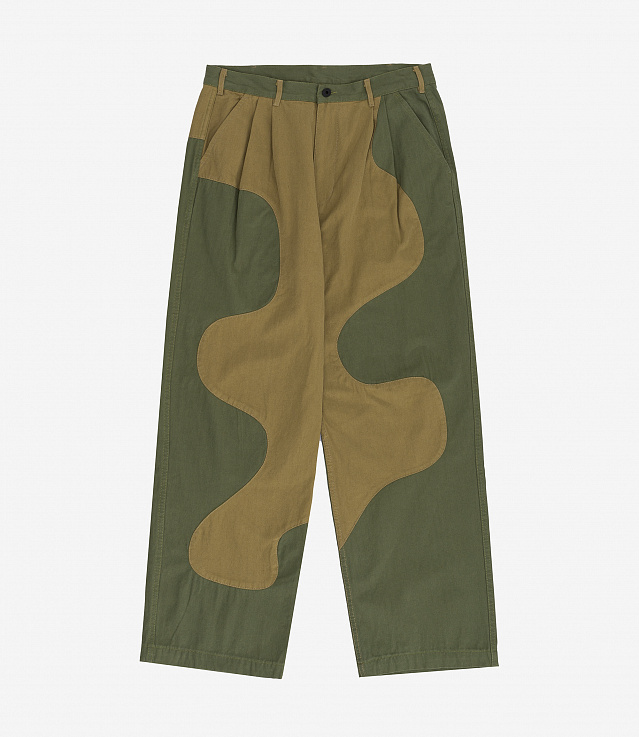 Shop Brain Dead Goop Herringbone Trouser Olive at itk online store