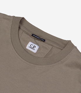 C.P. Company 30/2 Mercerized Jersey Twisted Long Sleeve Lens T-Shirt Fallen Rock