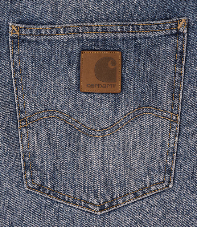 Shop Carhartt WIP Marlow Pant Edgewood' Blue Denim Blue Worn Washed at itk online store