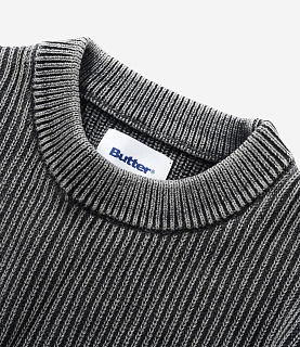 Butter Goods Bleach Knit Sweater Black