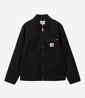 Carhart WIP Detroit Jacket Dearborn Canvas Black/Black Rinsed