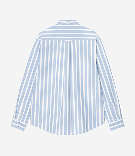 Carhartt WIP L/S Deven Shirt Stripe Bleach/White