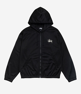 Stussy Athletic Mesh Zip Hood Black