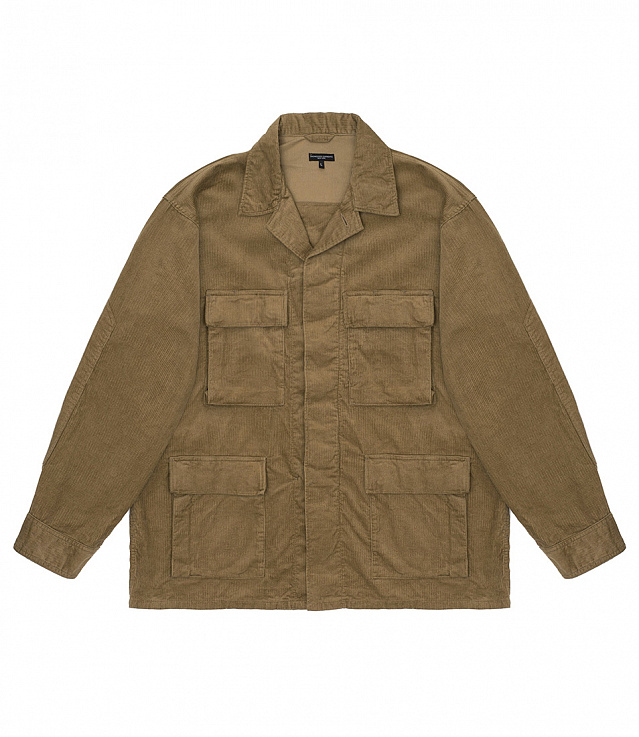 Shop Engineered Garments BDU Jacket 14W Corduroy Khaki at itk