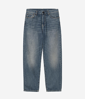 Carhartt WIP Aaron Pant Camano Denim Blue Dark Used Wash