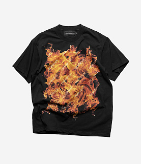 Racer Worldwide Flame Watermark T-Shirt