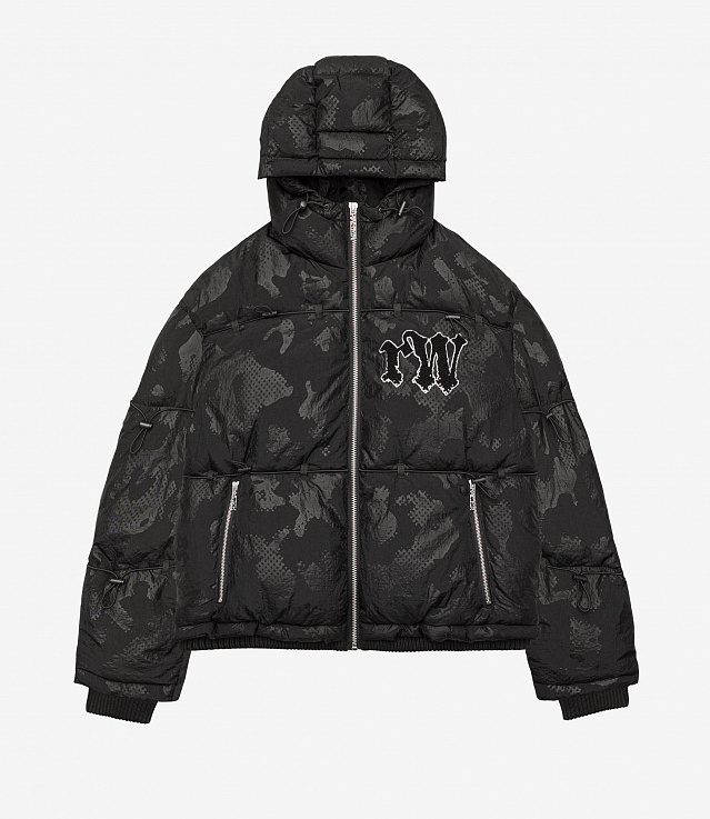Shop Racer Worldwide Camo Puffer Jacket 3.0 Black at itk online store