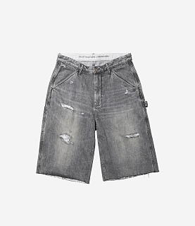 Liberaiders Damaged Denim Buggy Shorts Black