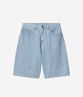 Carhartt WIP Brandon Short Smith Denim Blue Stone Bleached