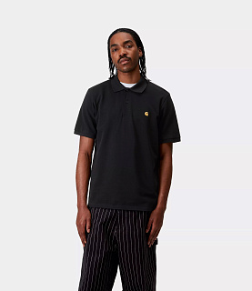 Carhartt WIP S/S Chase Pique Polo Black/Gold