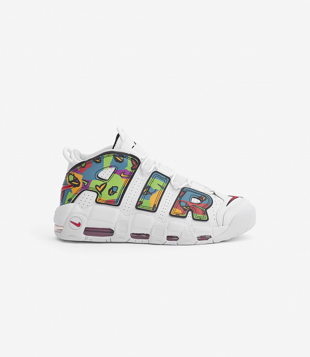 Shop Nike Air More Uptempo 'Peace, Love, Swoosh' White at