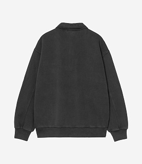 Carhartt WIP Half Zip Detroit Sweat Black Stone Washed